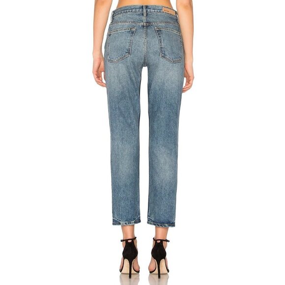 GRLFRND Womens Jeans Crop High Rise Straight Leg Size 28 Blue - Picture 10 of 10